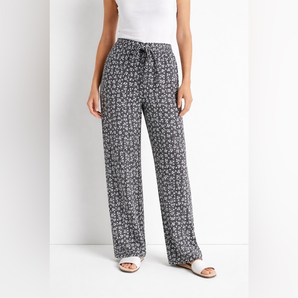 Women’s Polka Dot Blue And White loose Pants Business Casual L
